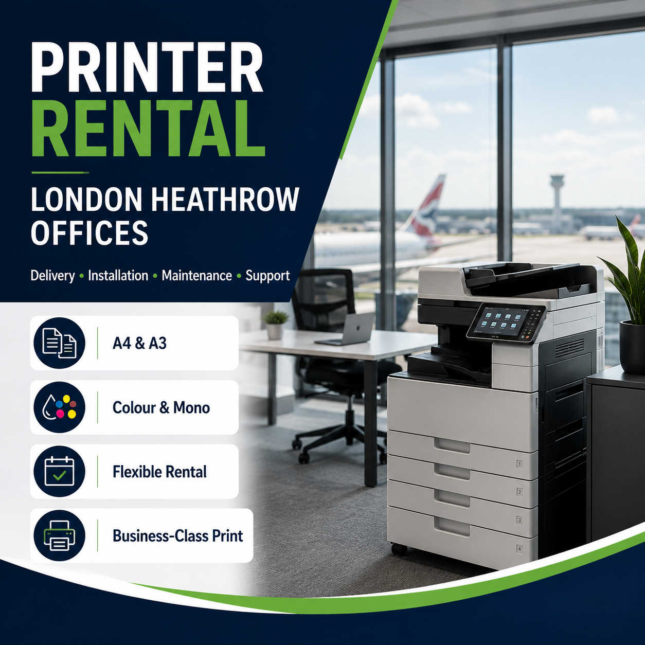 Printer Rental London Heathrow Offices
