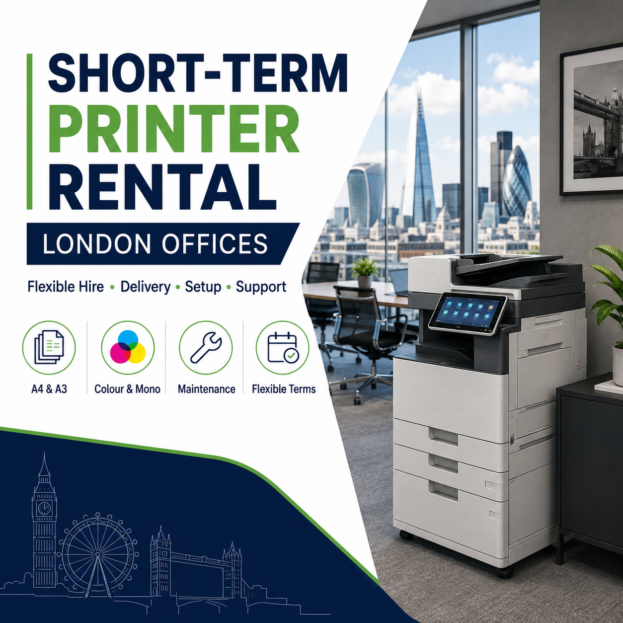 Short-Term Printer Rental London Offices