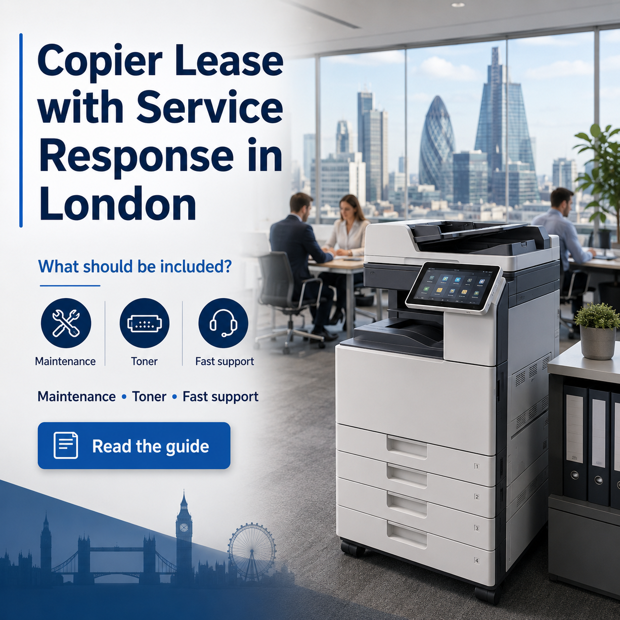 Copier lease with 2 hour service response London